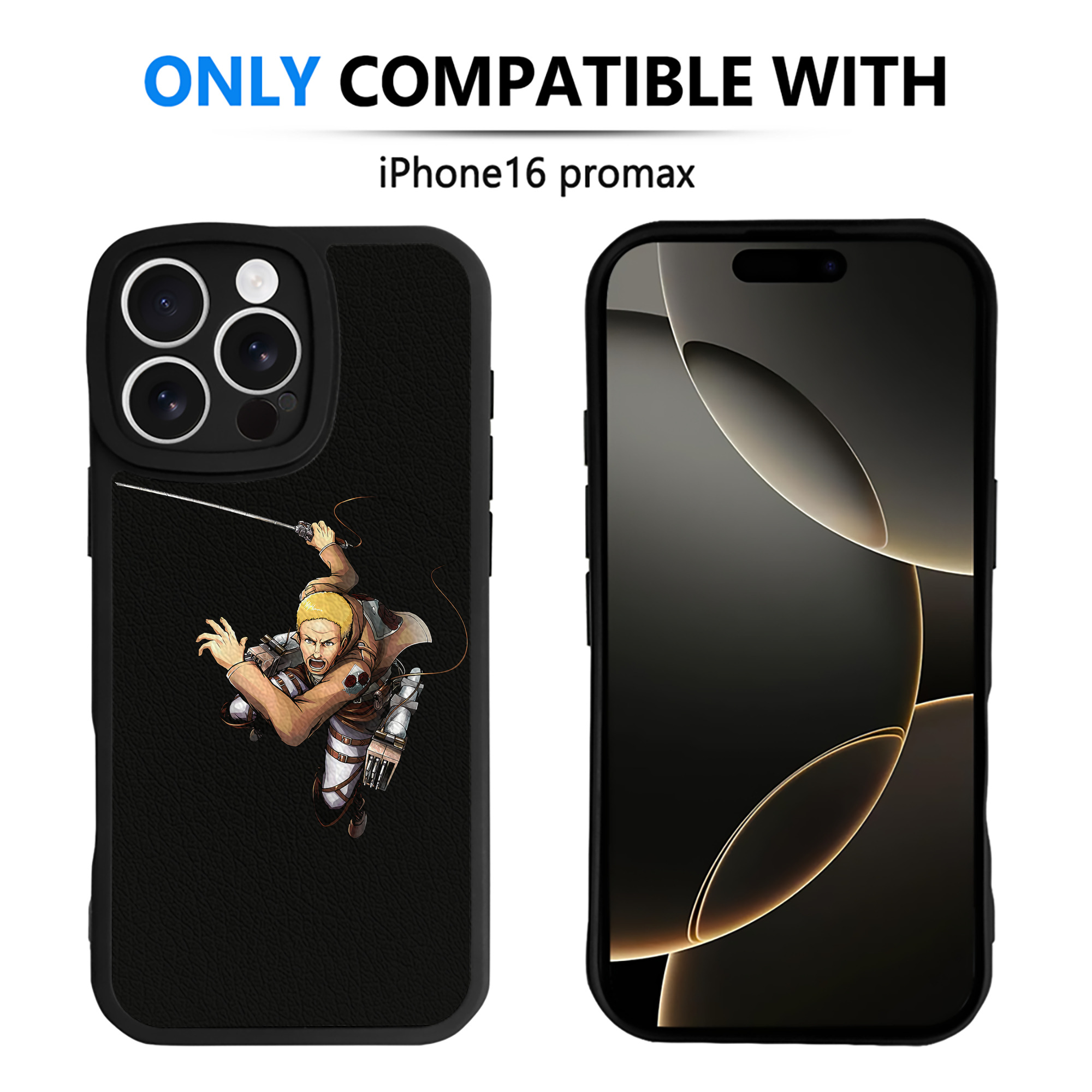 （画像用） 進撃の巨人 ハンネス Attack on Titan Hannes 【iPhone 16シリーズ対応】シリコンスマホケース（レザー調） 材質：シリコン